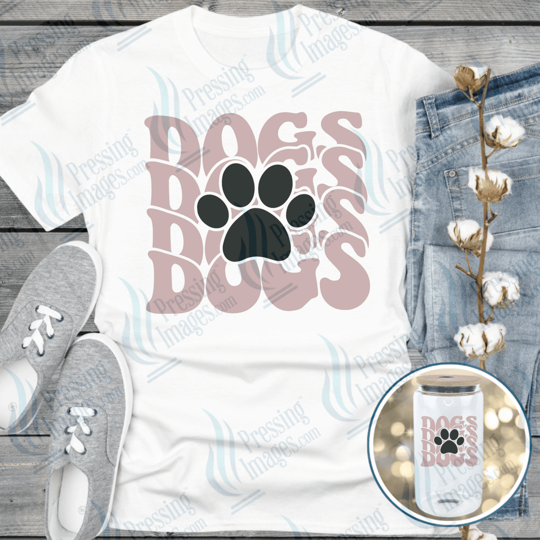 DTF 6511 Dogs Paw Wavy — Pressing Images Canada