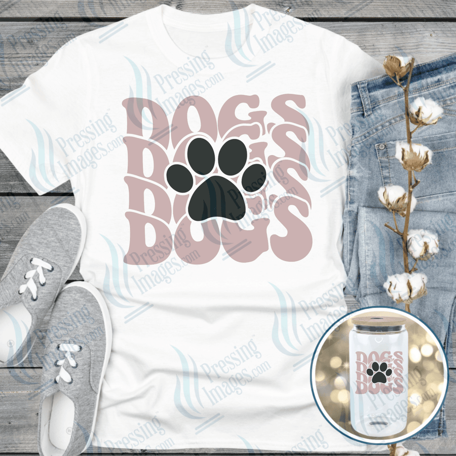 DTF 6511 Dogs Paw Wavy — Pressing Images Canada