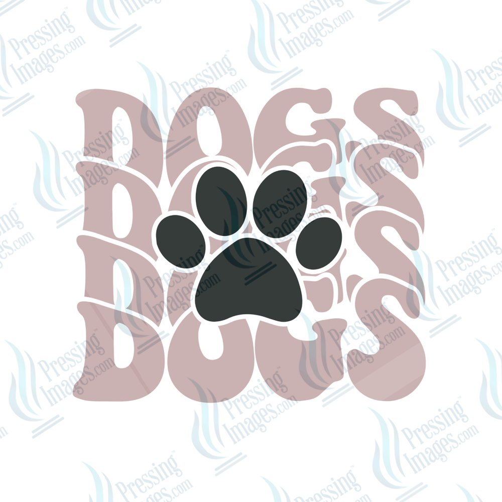 DTF 6511 Dogs Paw Wavy - Pressing Images