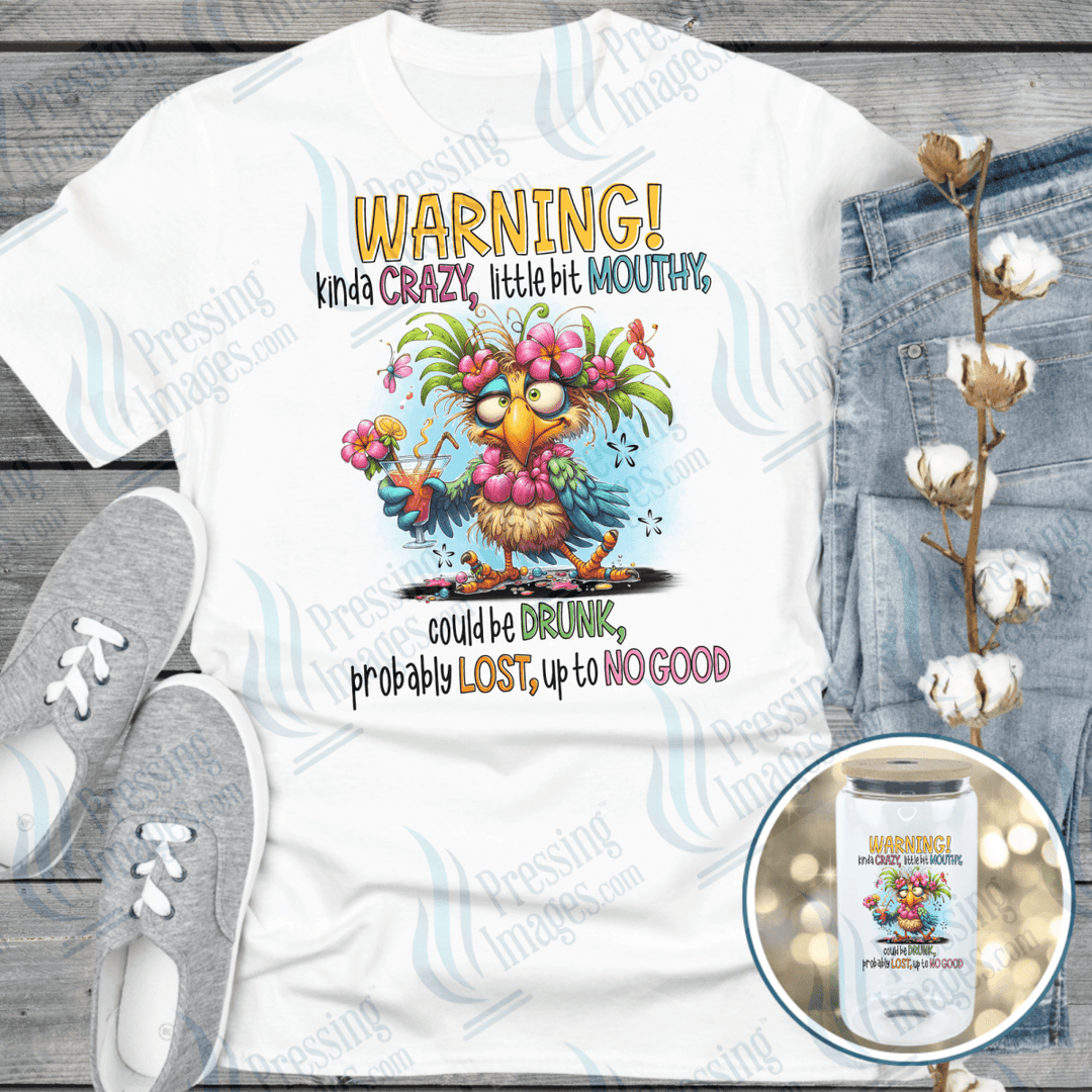 DTF 6520 Warning Kinda Crazy - Pressing Images