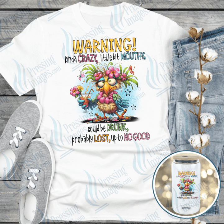 DTF 6520 Warning Kinda Crazy - Pressing Images