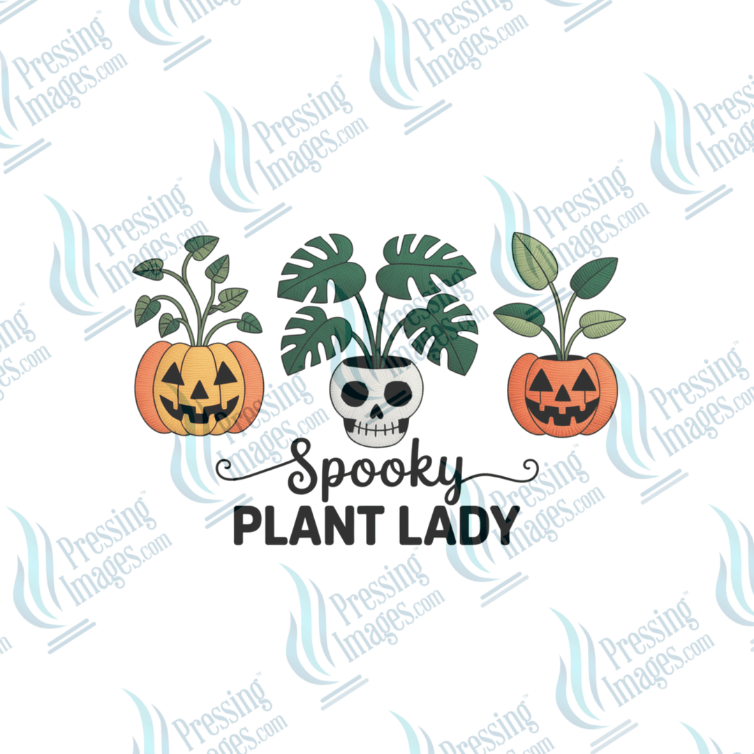 DTF 6548 Spooky Plant Lady - Pressing Images