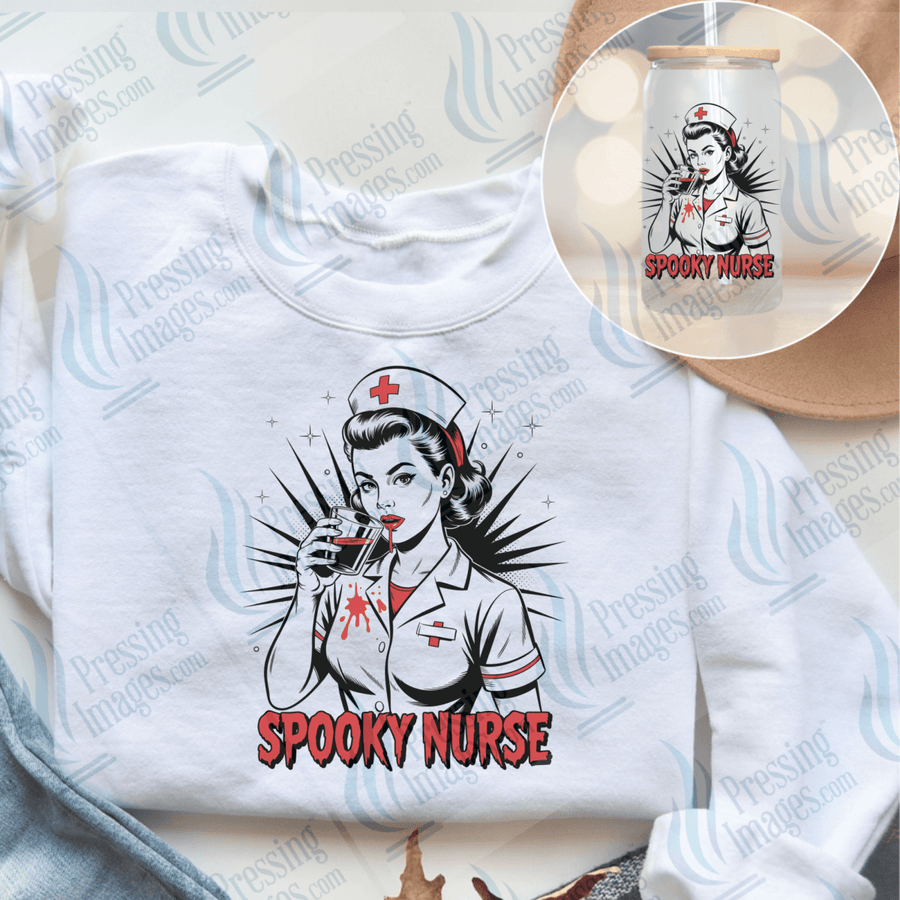 DTF 6554 Spooky Nurse - Pressing Images