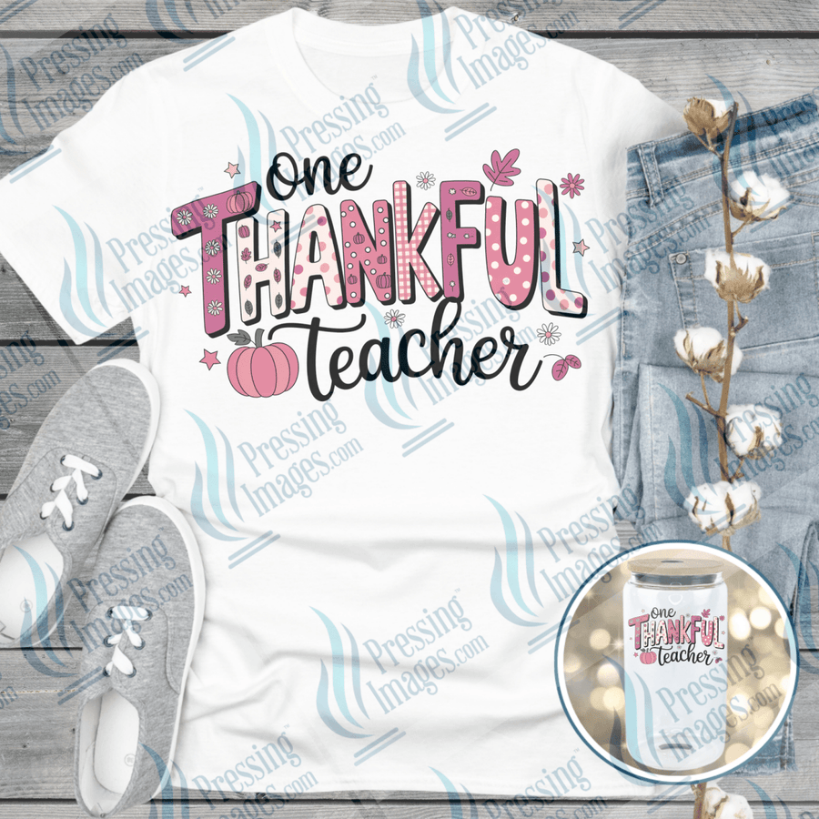 Thankful Teacher transfer - DTF, UV DTF, sublimation and vinyl | Pressing Images