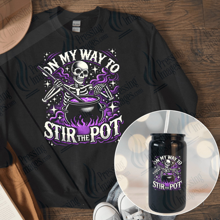 DTF 6570 On My Way To Stir The Pot ( Knock out ) — Pressing Images Canada