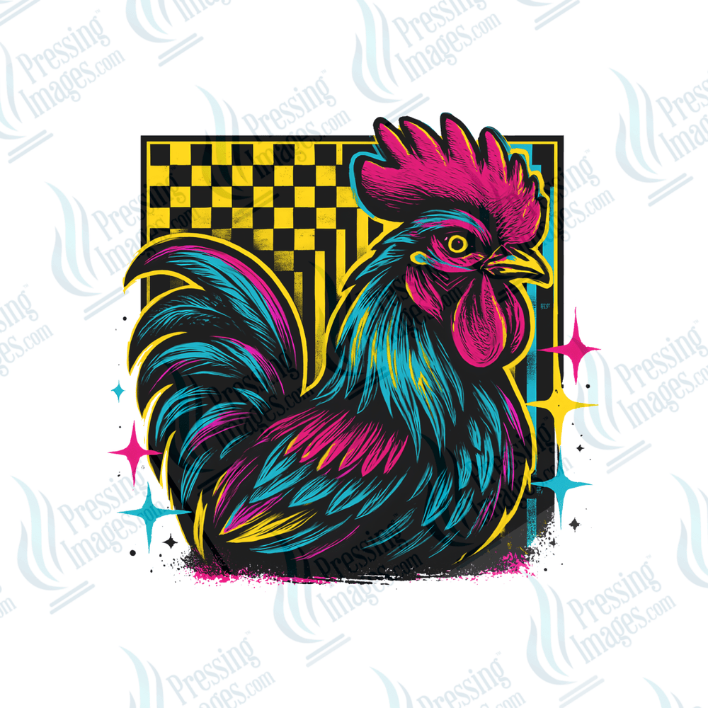 DTF 6574 Rooster - Pressing Images