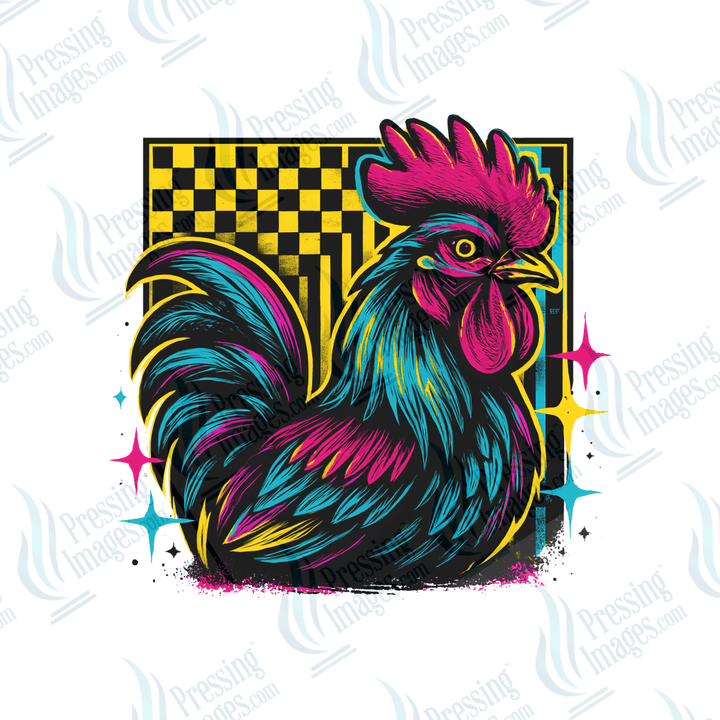 DTF 6574 Rooster - Pressing Images