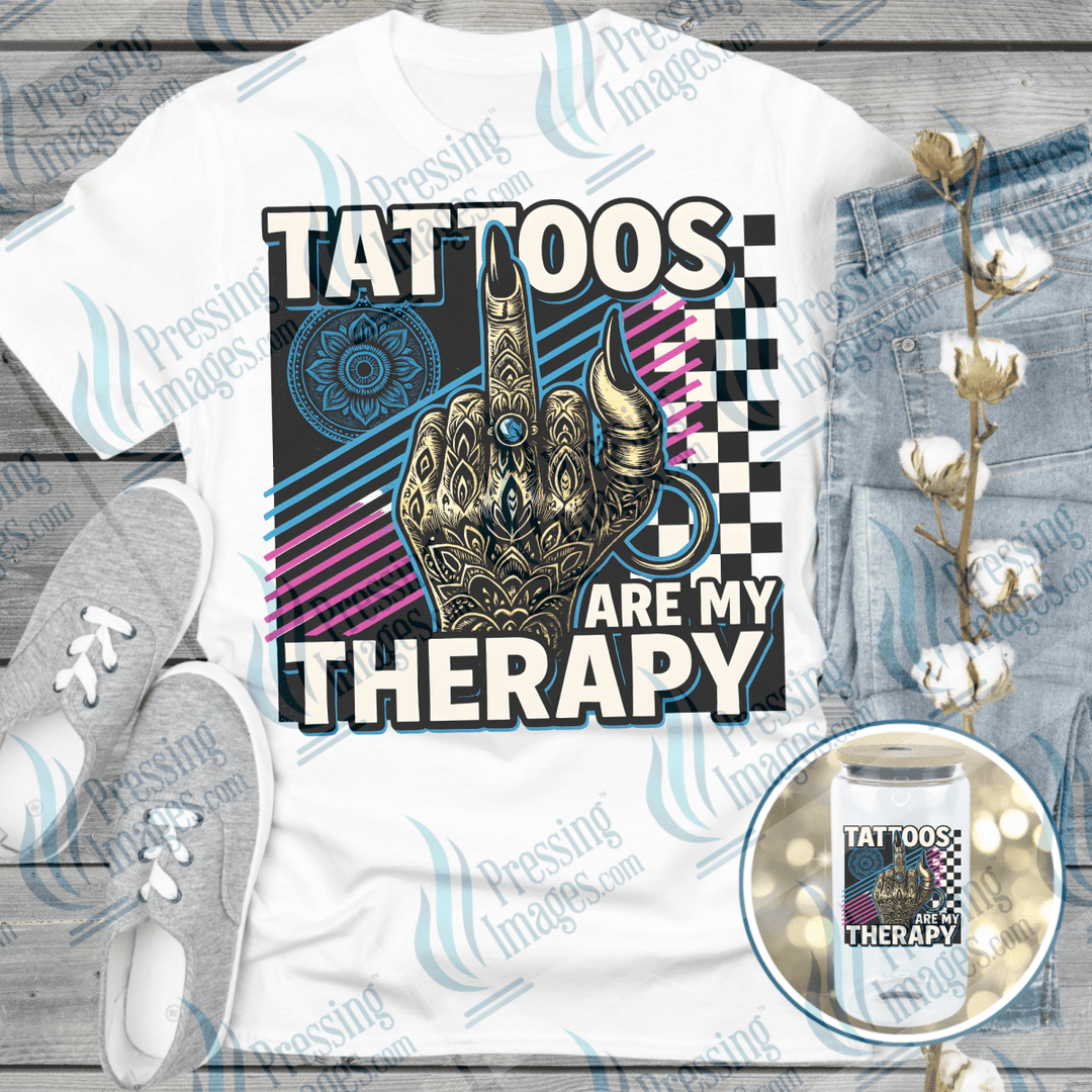 DTF 6577 Tattoos Are My Therapy - Pressing Images