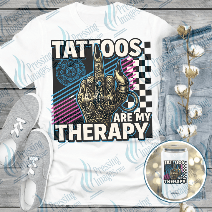 DTF 6577 Tattoos Are My Therapy - Pressing Images