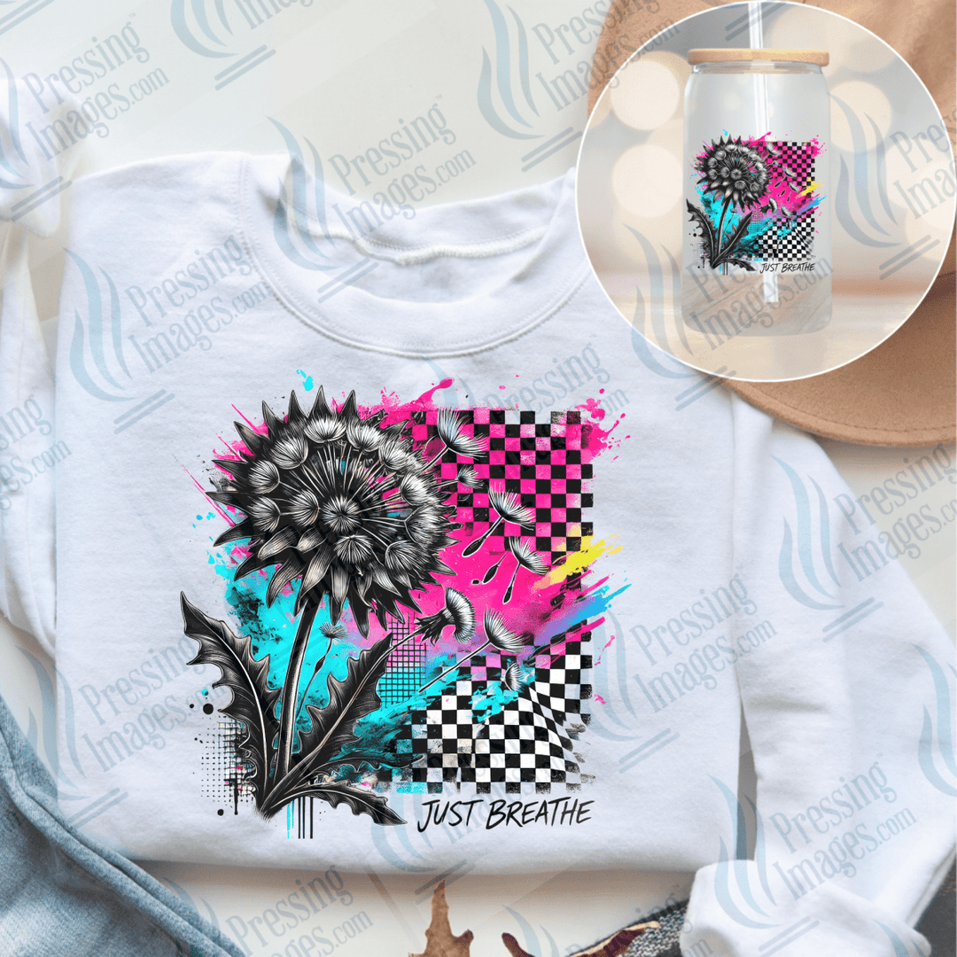 DTF 6583 Just Breathe - Pressing Images