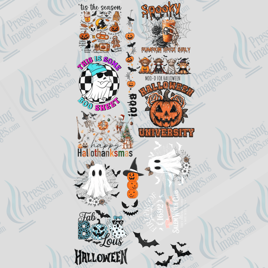 DTF 6589 22.5 X 48 in. Pre made Gangsheet Halloween Two - Pressing Images