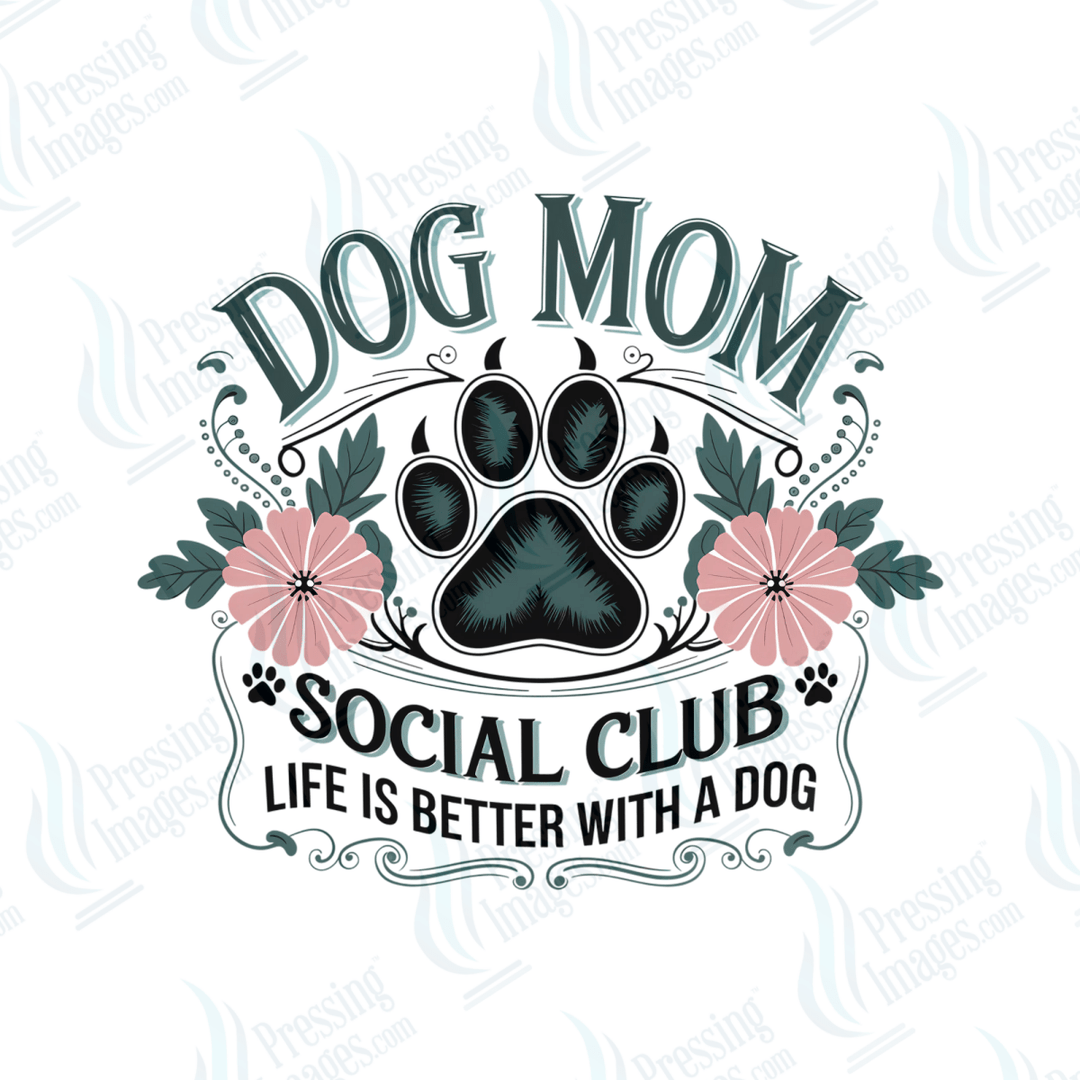 DTF 6590 Dog Mom Social - Pressing Images