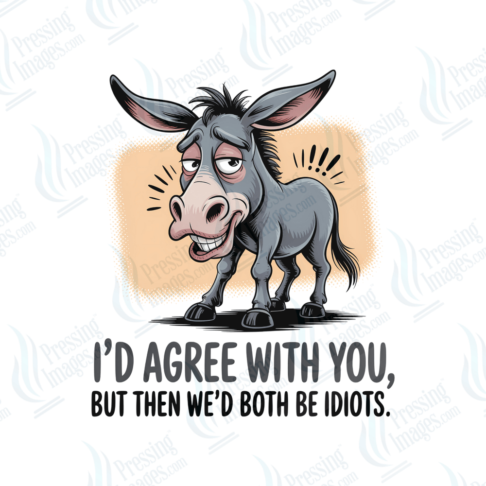 DTF 6591 Annoyed Donkey - Pressing Images