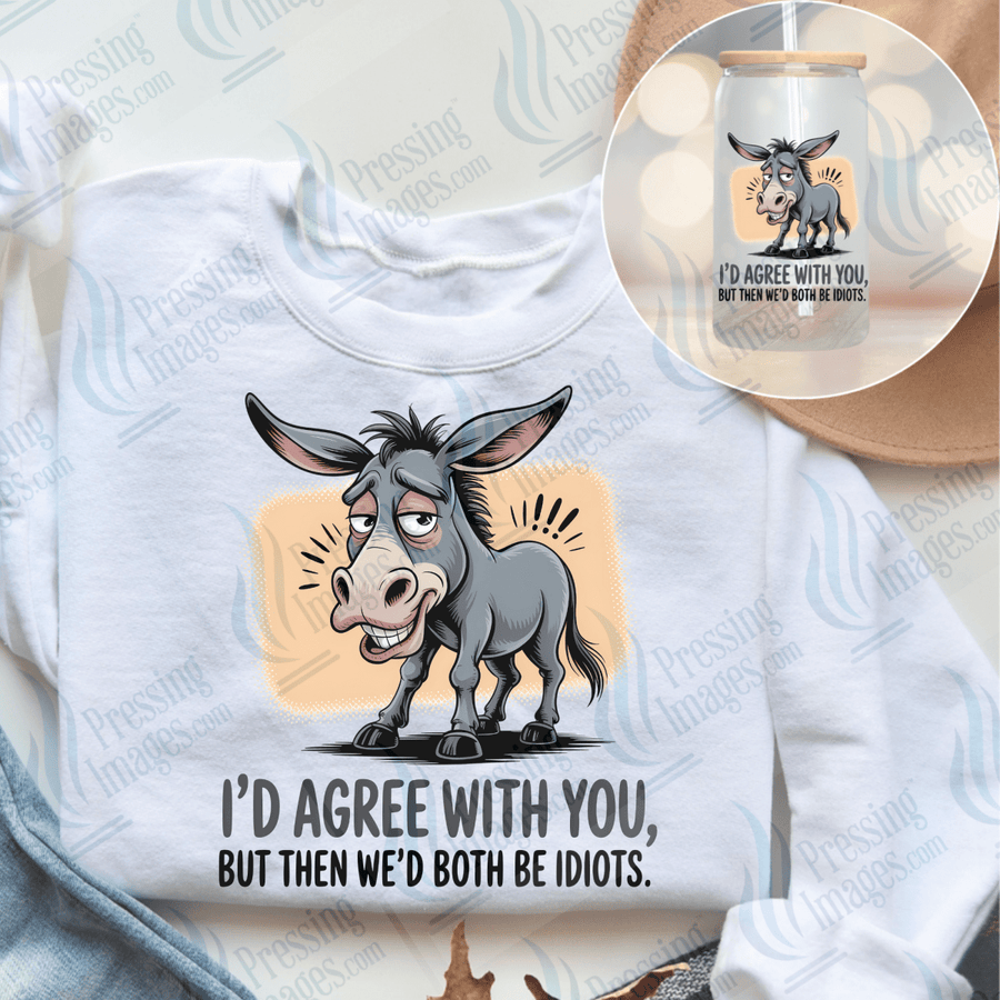 DTF 6591 Annoyed Donkey - Pressing Images