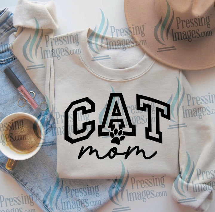 DTF: 660 Cat Mom - Pressing Images