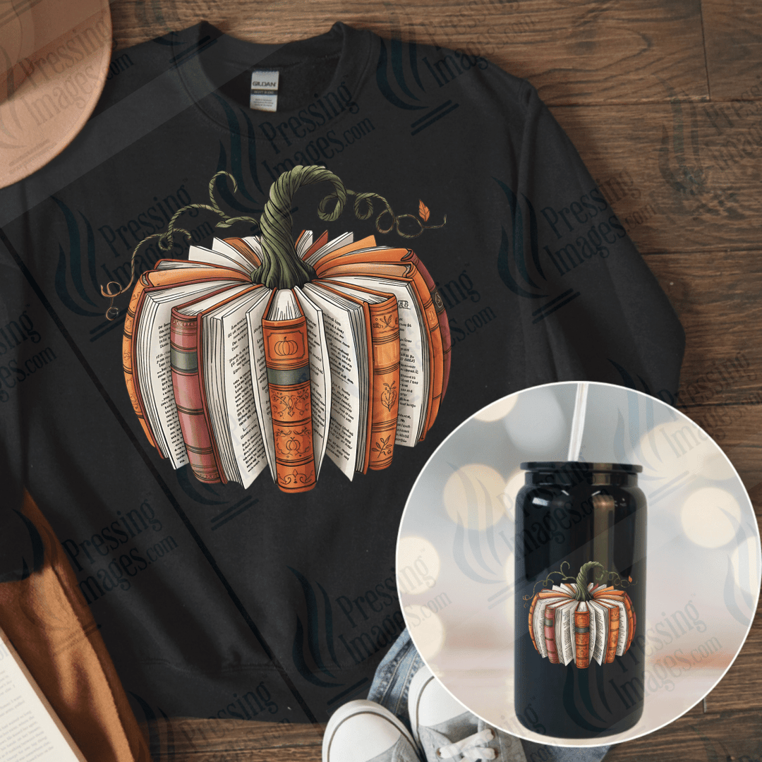 DTF 6603 Book Pumpkin - Pressing Images