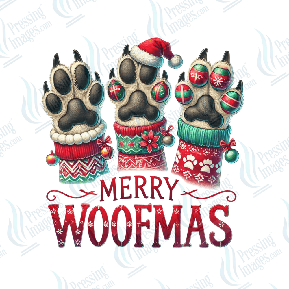 DTF 6623 Merry Woofmas - Pressing Images