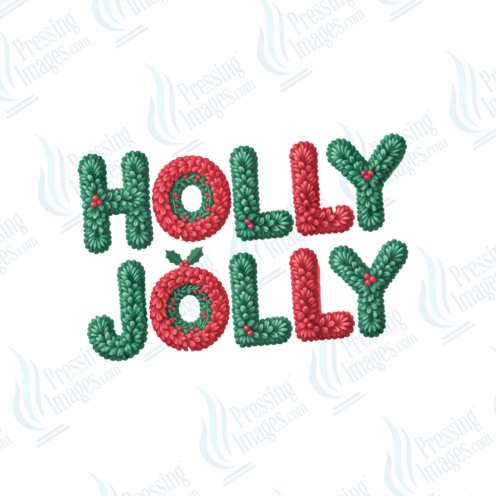 DTF 6668 Yarn Holly Jolly - Pressing Images
