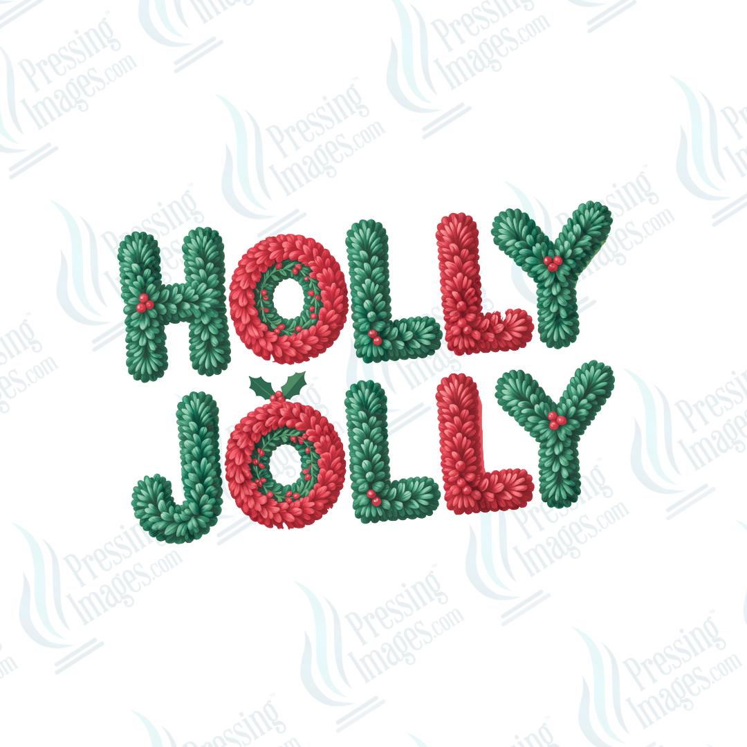 DTF 6668 Yarn Holly Jolly - Pressing Images