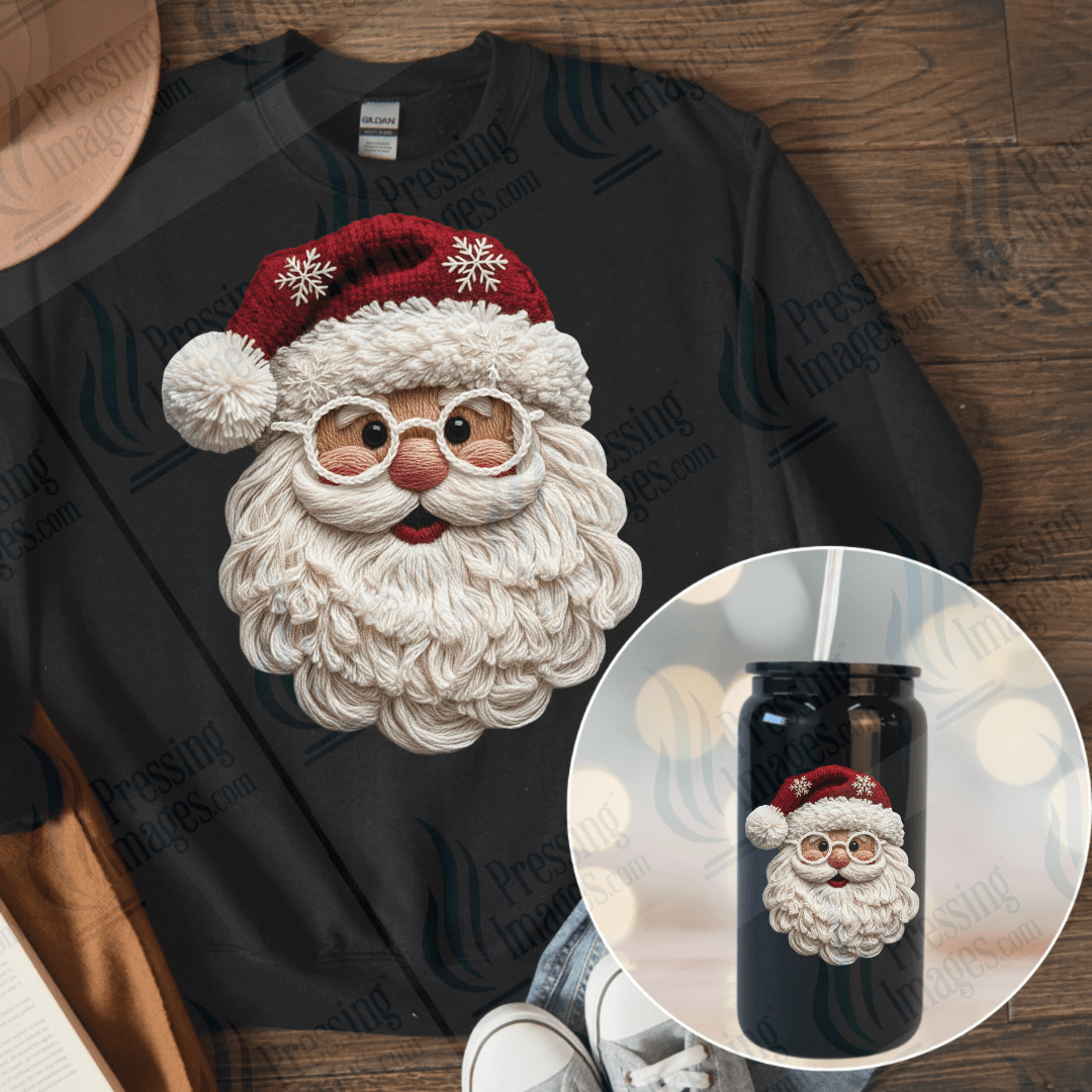 Yarn Santa w/glasses | Pressing Images (#6669)