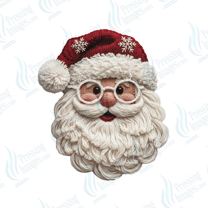 DTF 6669 Yarn Santa w/glasses - Pressing Images