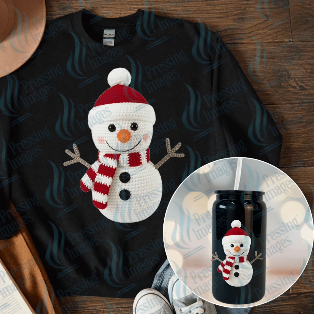 DTF 6677 Snowman Yarn - Pressing Images