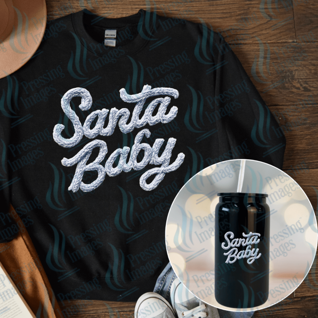 DTF 6684 Faux Yarn Santa Baby — Pressing Images Canada