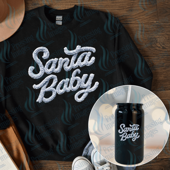DTF 6684 Faux Yarn Santa Baby — Pressing Images Canada