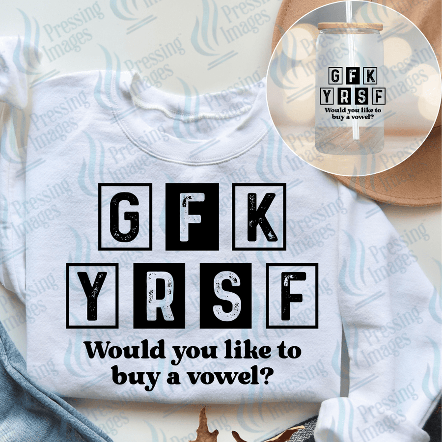 DTF 6689 Would You Like To Buy A Vowel — Pressing Images Canada