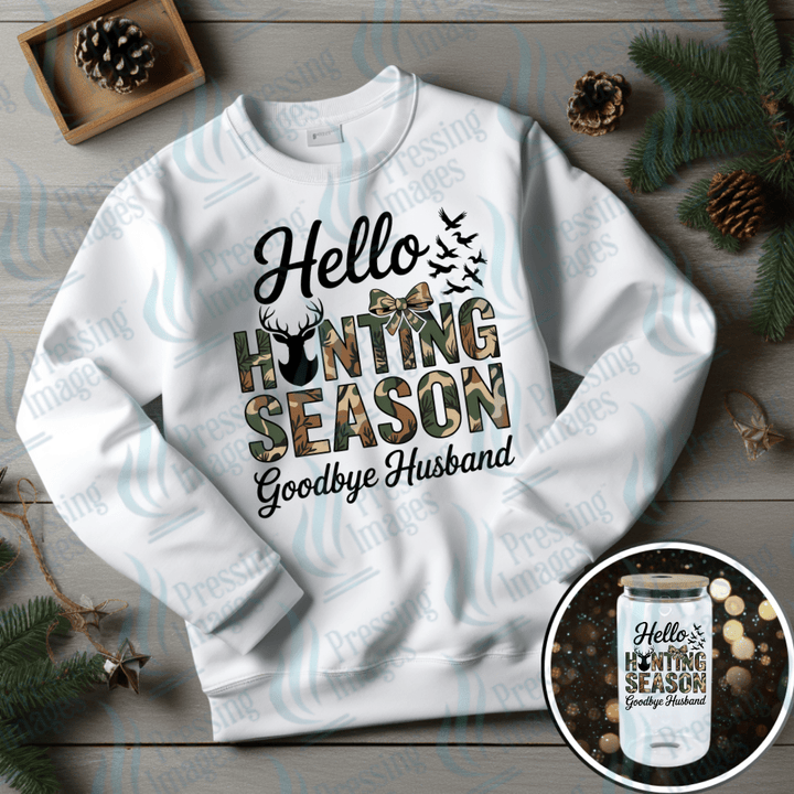 DTF 6693 Hello Hunting Season - Pressing Images