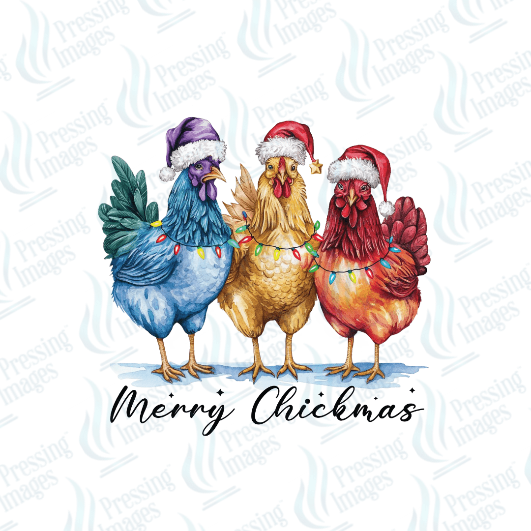 DTF 6720 Merry Chickmas - Pressing Images