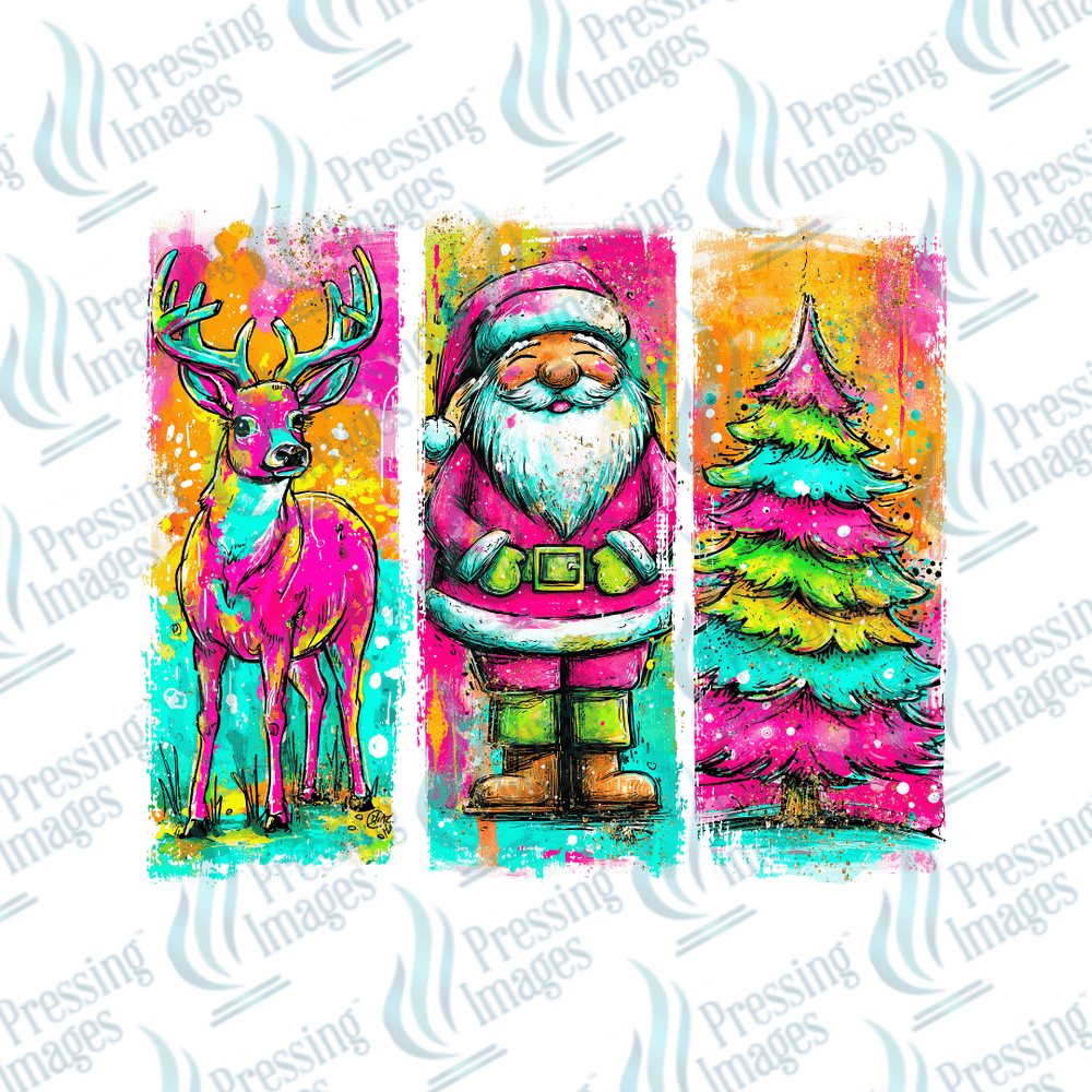 DTF 6726 Rainbow Christmas - Pressing Images