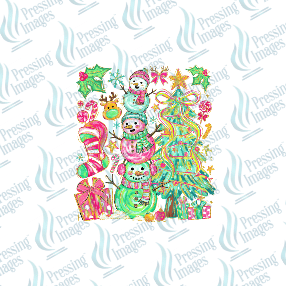DTF 6732 Preppy Christmas - Pressing Images