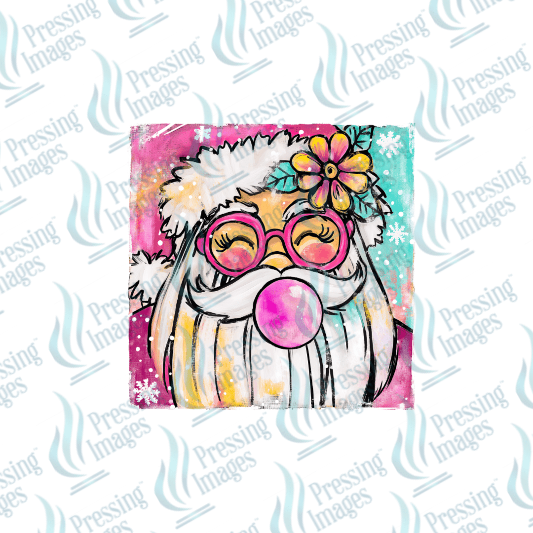 DTF 6734 Preppy Bubblegum Santa - Pressing Images