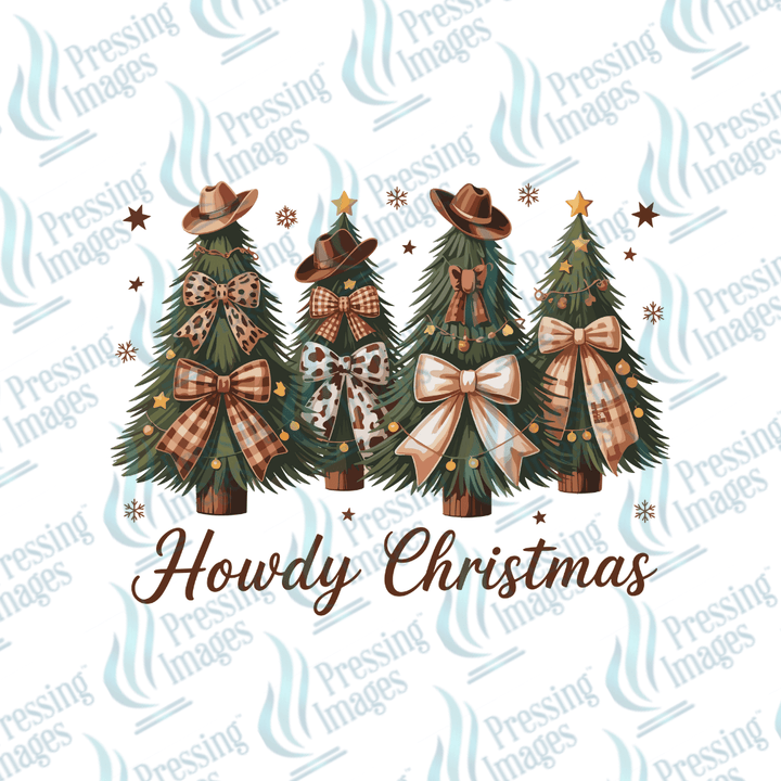 DTF 6742 Howdy Christmas - Pressing Images