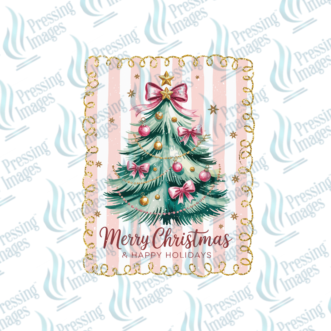 DTF 6745 Merry Christmas Tree - Pressing Images