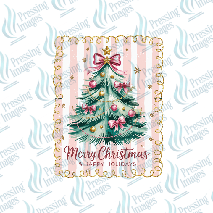 DTF 6745 Merry Christmas Tree - Pressing Images