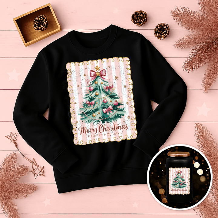DTF 6745 Merry Christmas Tree — Pressing Images Canada