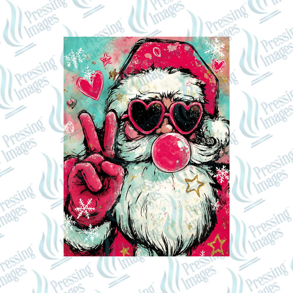 DTF 6754 Santa Peace - Pressing Images