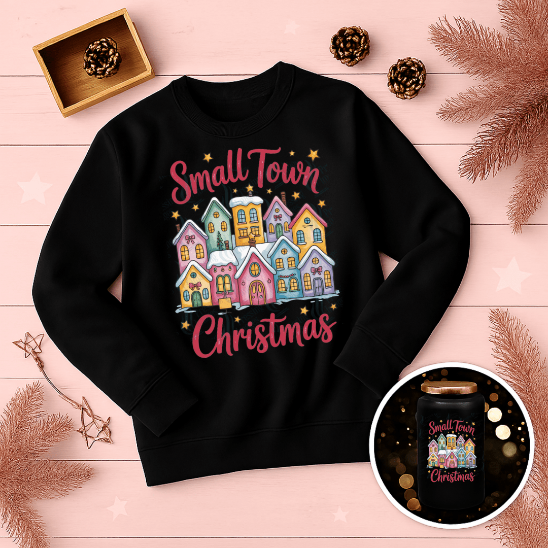 DTF 6755 Small Town Christmas - Pressing Images