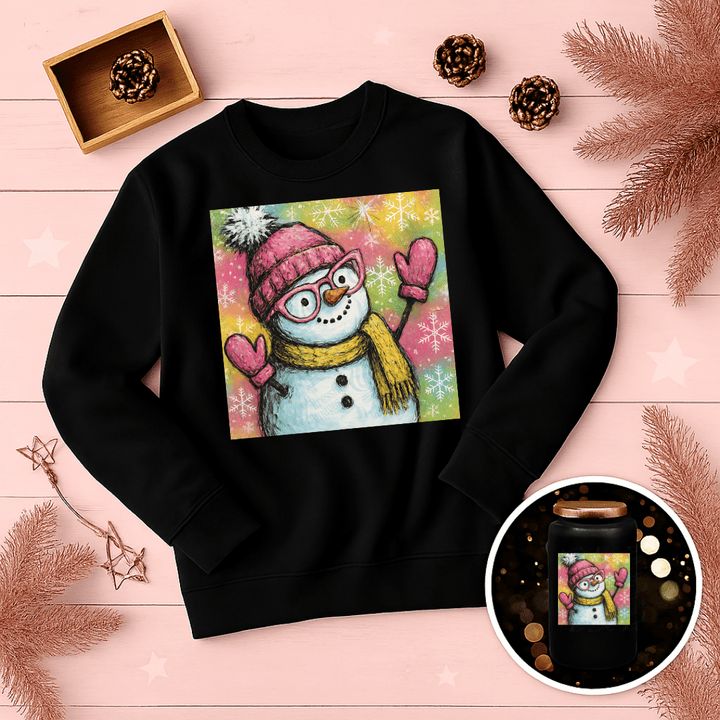 DTF 6756 Preppy Snowman — Pressing Images Canada