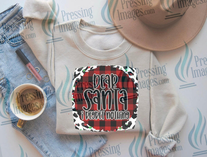 DTF: 694 Dear Santa I regret nothing - Pressing Images
