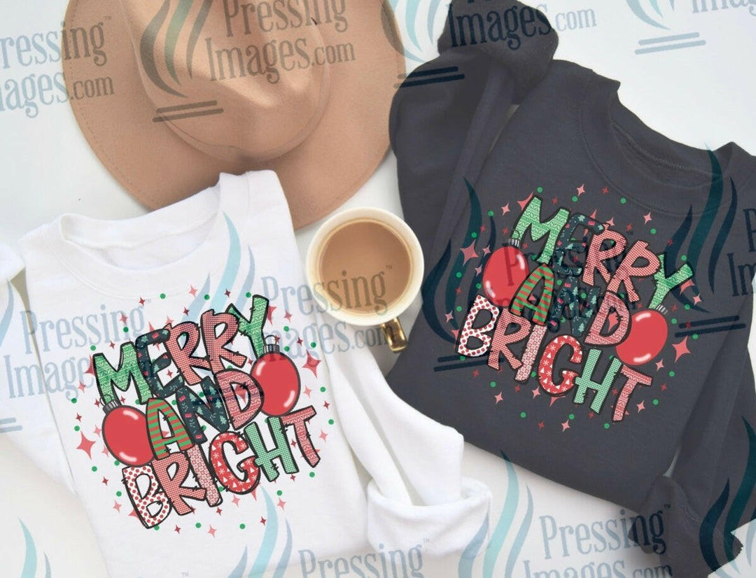 DTF: 698 Merry and Bright - Pressing Images