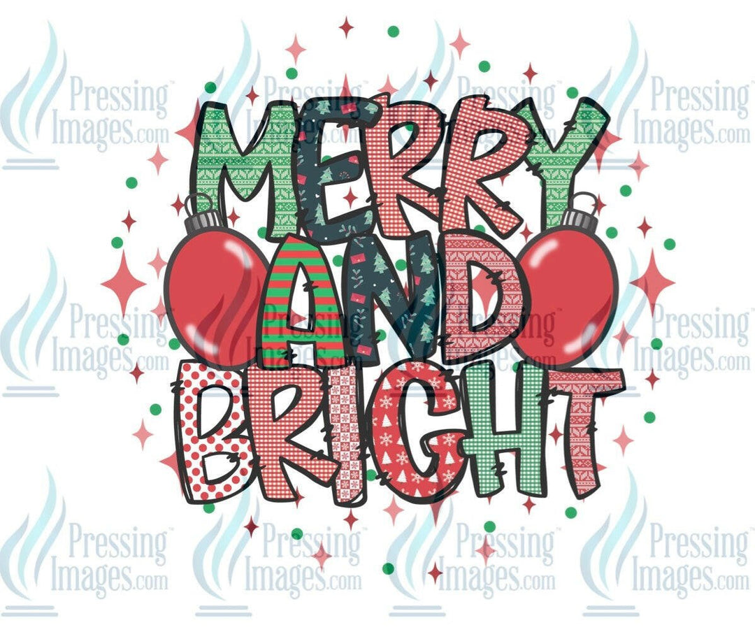 DTF: 698 Merry and Bright - Pressing Images