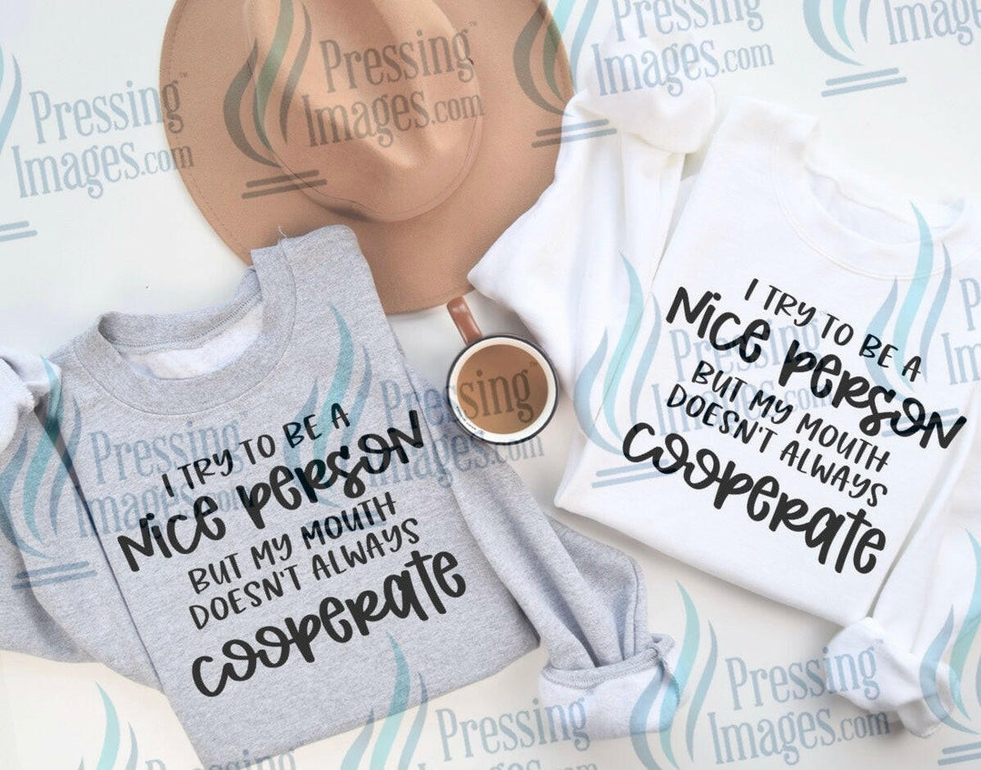 DTF: 721 I try to be a nice person - Pressing Images