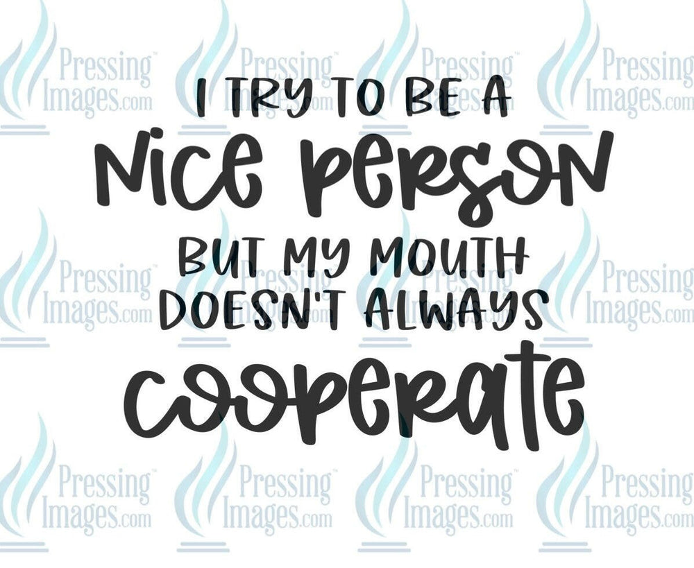 DTF: 721 I try to be a nice person - Pressing Images