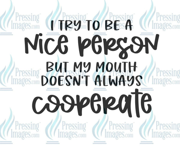 DTF: 721 I try to be a nice person - Pressing Images