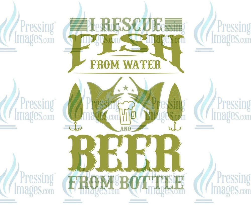 DTF: 736 I rescue fish from water and beer from the bottle - Pressing Images