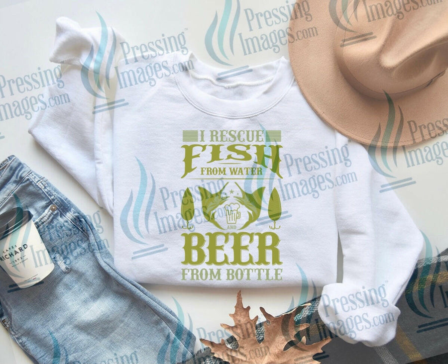 DTF: 736 I rescue fish from water and beer from the bottle - Pressing Images