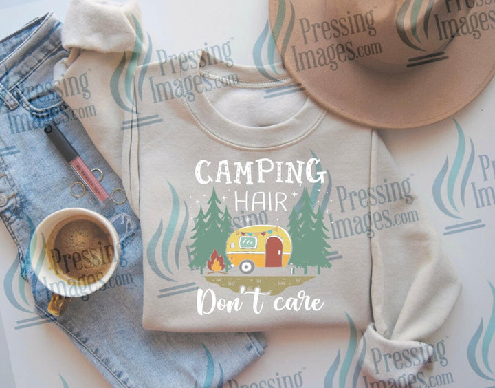 DTF: 743 camping hair don’t care - Pressing Images